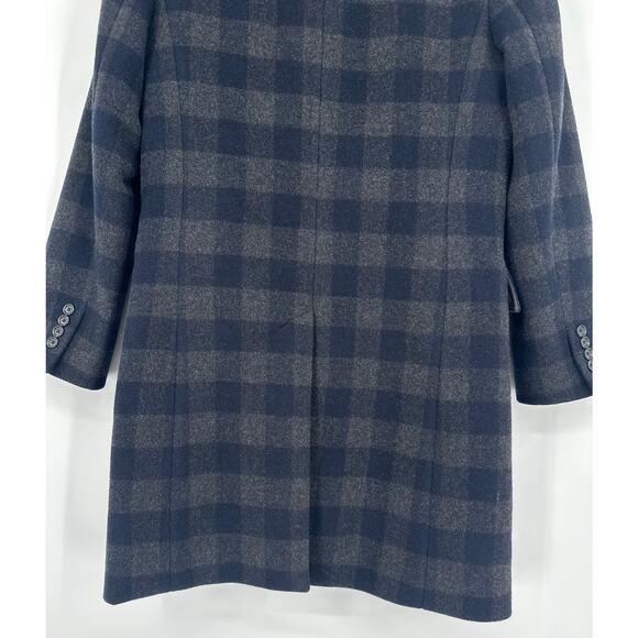 J. Crew Ludlow Topcoat Wool Blend Plaid Check Overcoat Jacket Quilted Coat, 36S - Picture 9 of 14